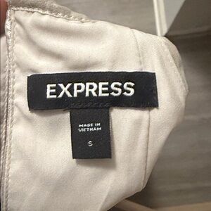 Express Shimmering Silver Halter Dress